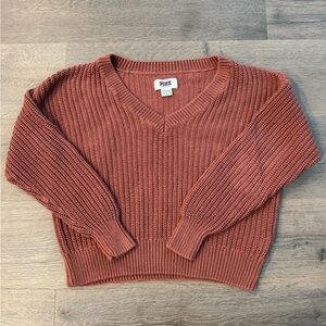 Victoria’s Secret Pink Y2K 2000s Preppy Knit V-Neck Sweater Dusty Mauve Pink